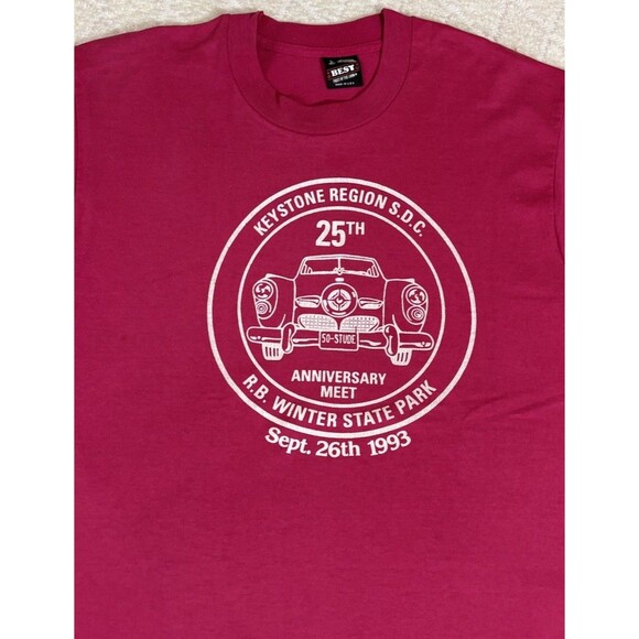 Vintage 1993 Keystone Region 25th Year Meet R.B Winter State Park Pa Tee Size L - Picture 4 of 11